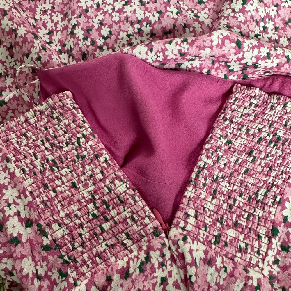 NWT Aritzia Pink Floral Dress - Picture 6 of 8